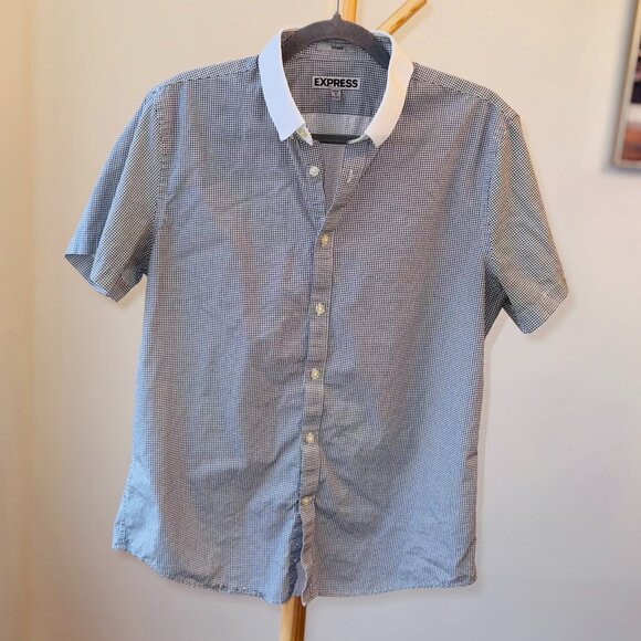 Express Slim Fit Button-Up Shirt – Men’s Medium (Runs Small) - Picture 1 of 3